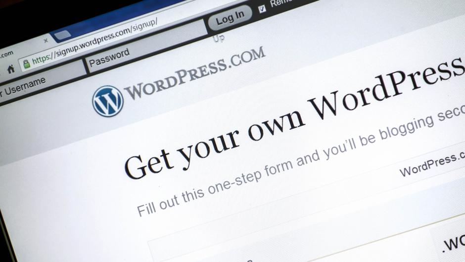 Anmeldeseite von WordPress mit Eingabefeldern für Benutzername und Passwort.